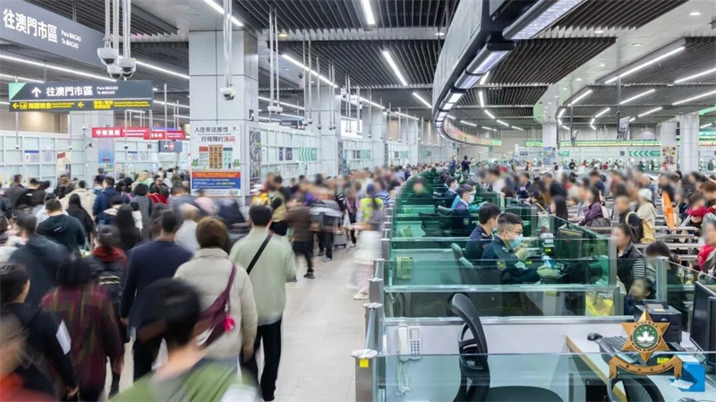 图为澳门有关口岸通关状况整体良好。澳门特区政府治安警察局供图