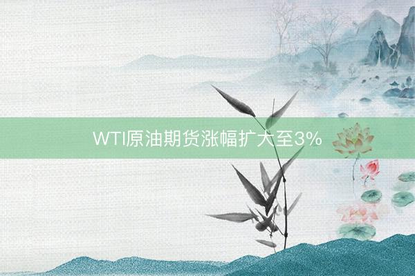 WTI原油期货涨幅扩大至3%
