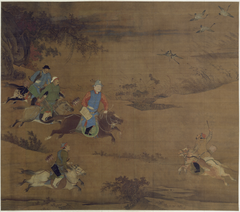 明 明人射猎图
