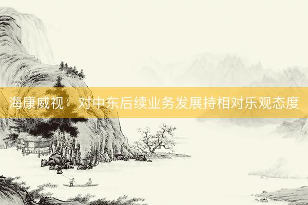 海康威视：对中东后续业务发展持相对乐观态度