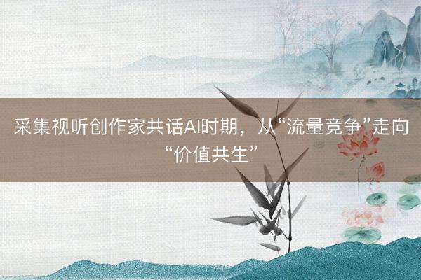 采集视听创作家共话AI时期,从“流量竞争”走向“价值共生”