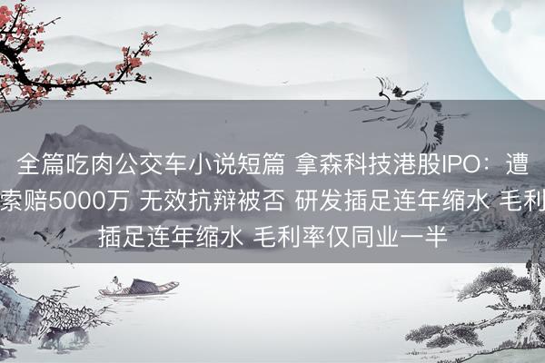 全篇吃肉公交车小说短篇 拿森科技港股IPO：遭博世专利狙击索赔5000万 无效抗辩被否 研发插足连年缩水 毛利率仅同业一半