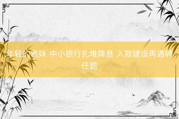 年轻的表妹 中小银行扎堆降息 入款建设再遇聘任题