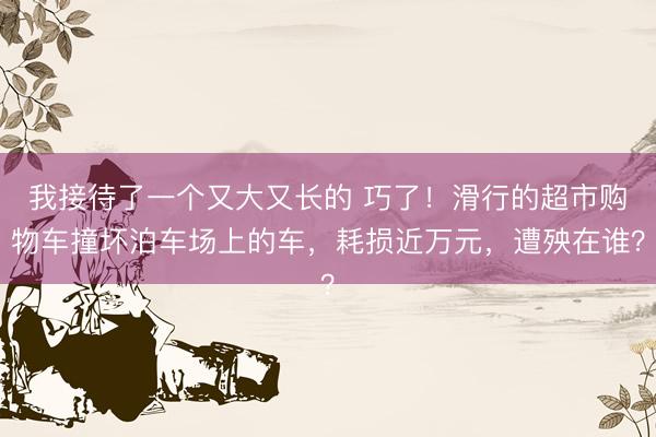 我接待了一个又大又长的 巧了！滑行的超市购物车撞坏泊车场上的车，耗损近万元，遭殃在谁？