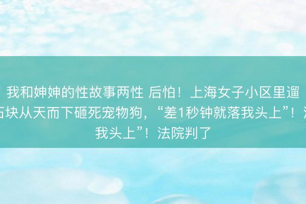 我和妽妽的性故事两性 后怕！上海女子小区里遛狗，大石块从天而下砸死宠物狗，“差1秒钟就落我头上”！法院判了