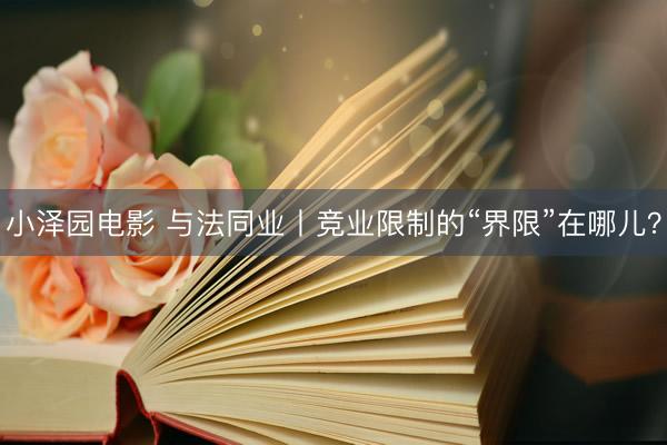 小泽园电影 与法同业丨竞业限制的“界限”在哪儿？
