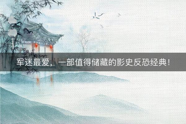 军迷最爱，一部值得储藏的影史反恐经典！