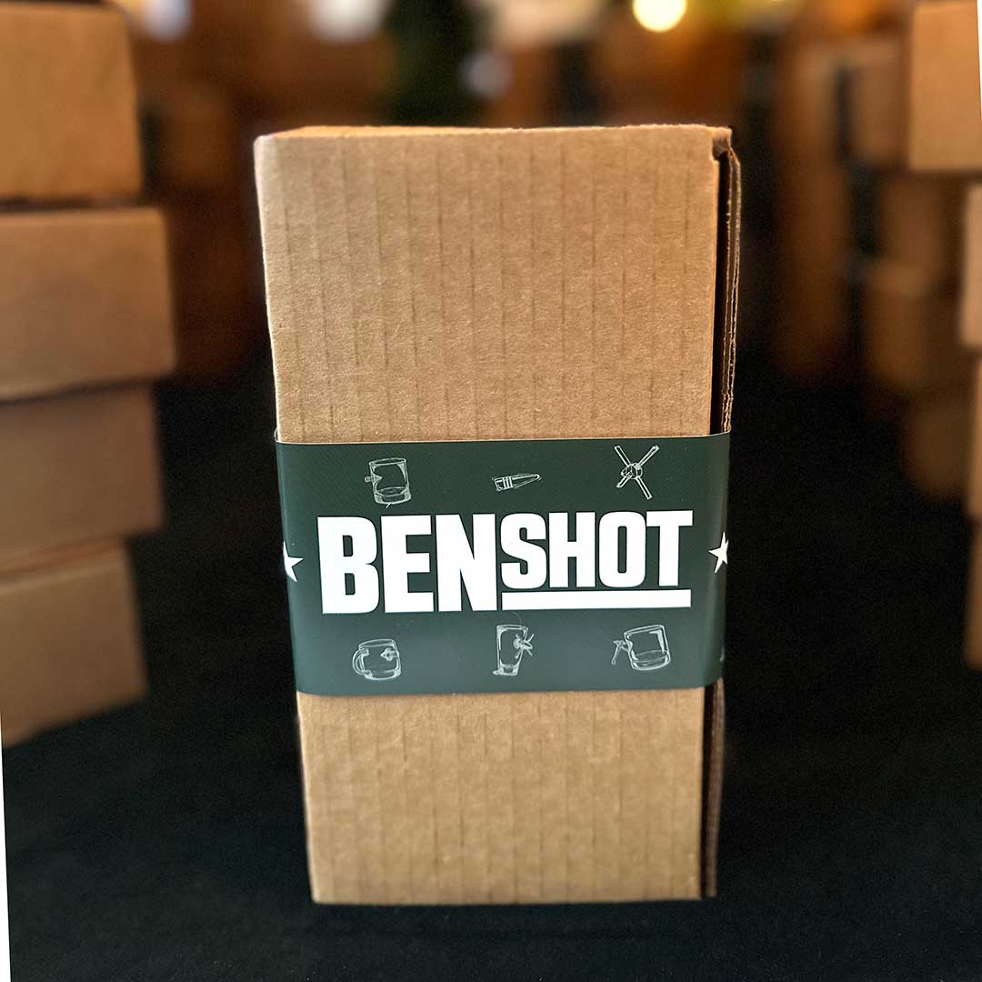 BenShot Mini Whiskey Bottle Christmas Ornament