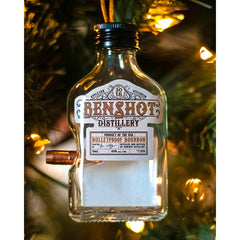 BenShot Mini Whiskey Bottle Christmas Ornament